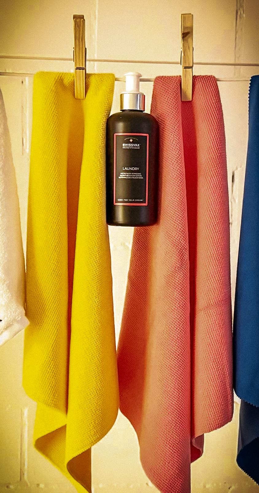 Le soin parfait pour des serviettes en microfibre de haute qualité – SWISSVAX Towel Collection & Laundry Waschemulsion